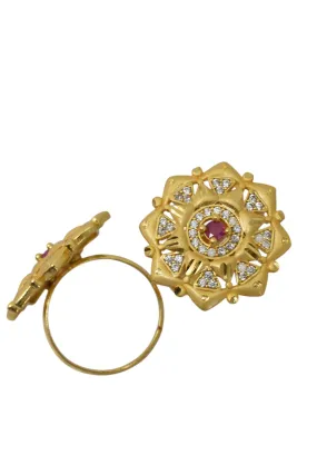 Adjustable Gold-Plated Ring – Fashionable & Flexible