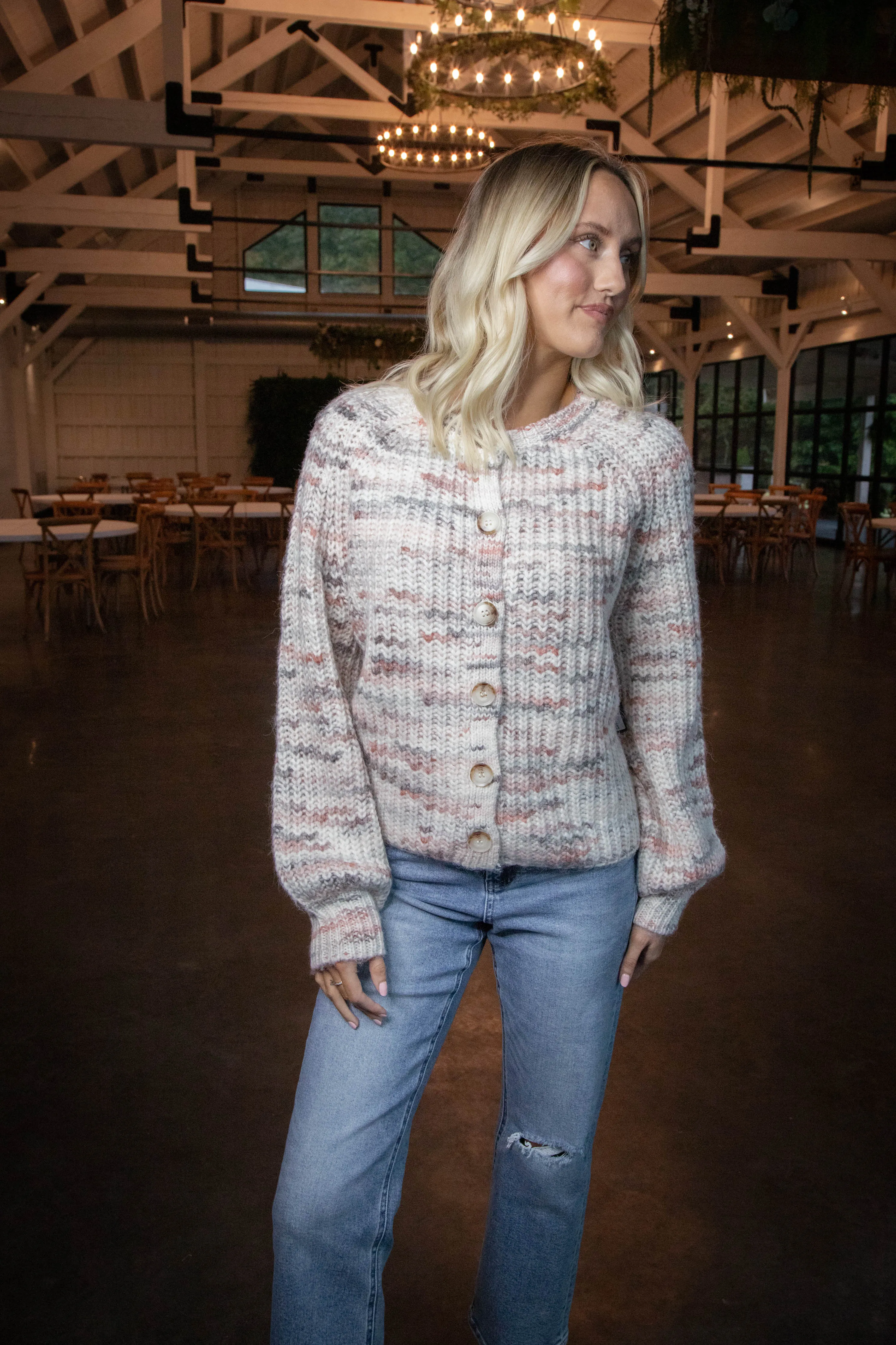 Amaryllis Raglan Sleeve Cardigan, Mauve | RD Style