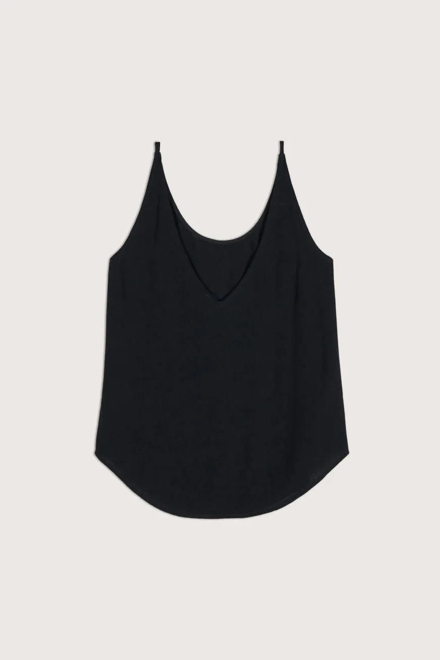 ba&sh Figue Loose Fitting Top in Noir
