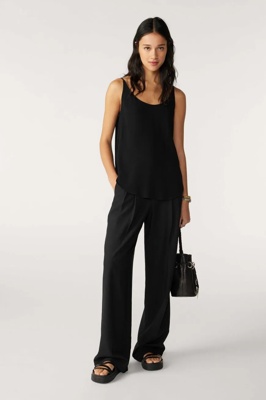 ba&sh Figue Loose Fitting Top in Noir