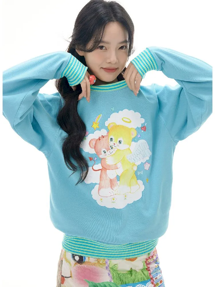 Bear Illustration Sports Sweatshirt【s0000010518】