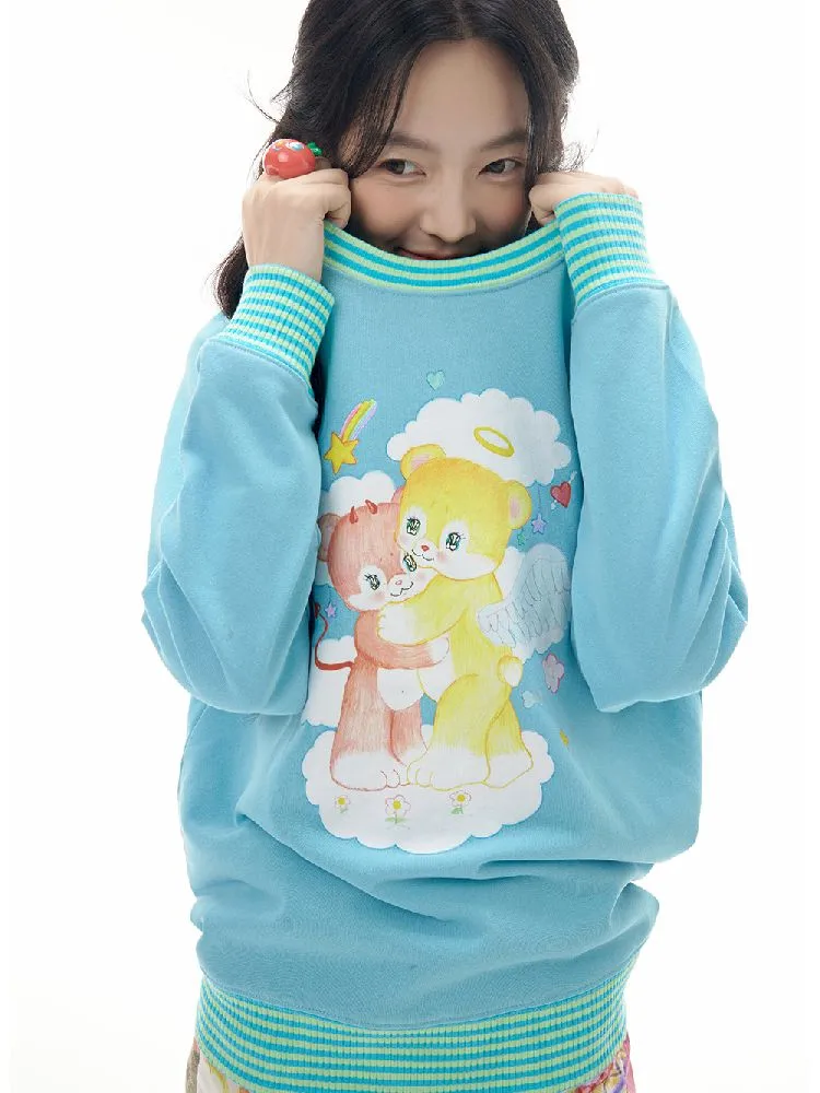 Bear Illustration Sports Sweatshirt【s0000010518】