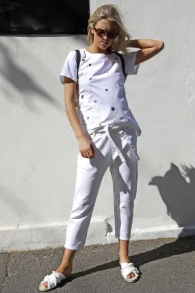 Betty Basic Jude Stretch Denim Pants in White