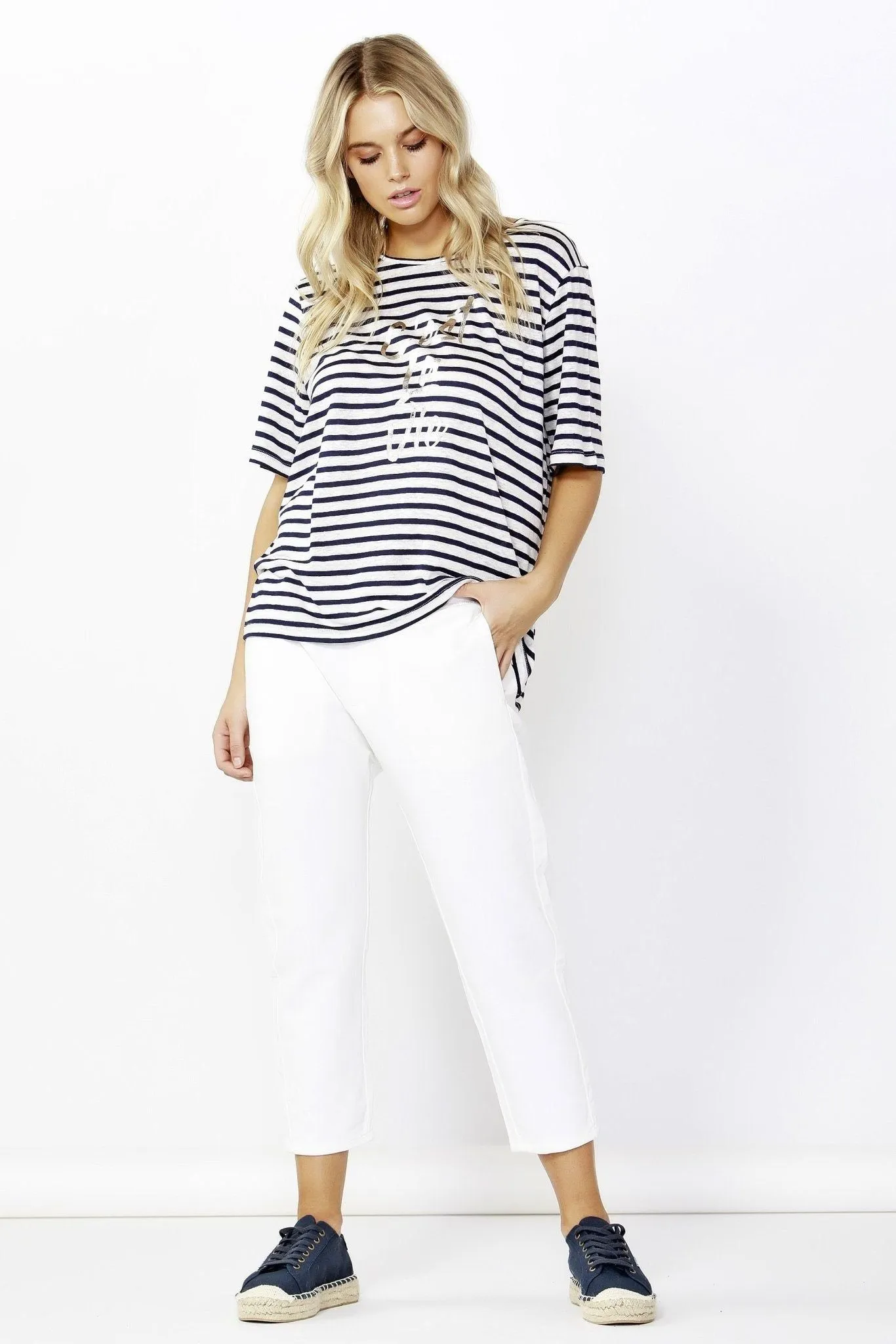 Betty Basic Jude Stretch Denim Pants in White