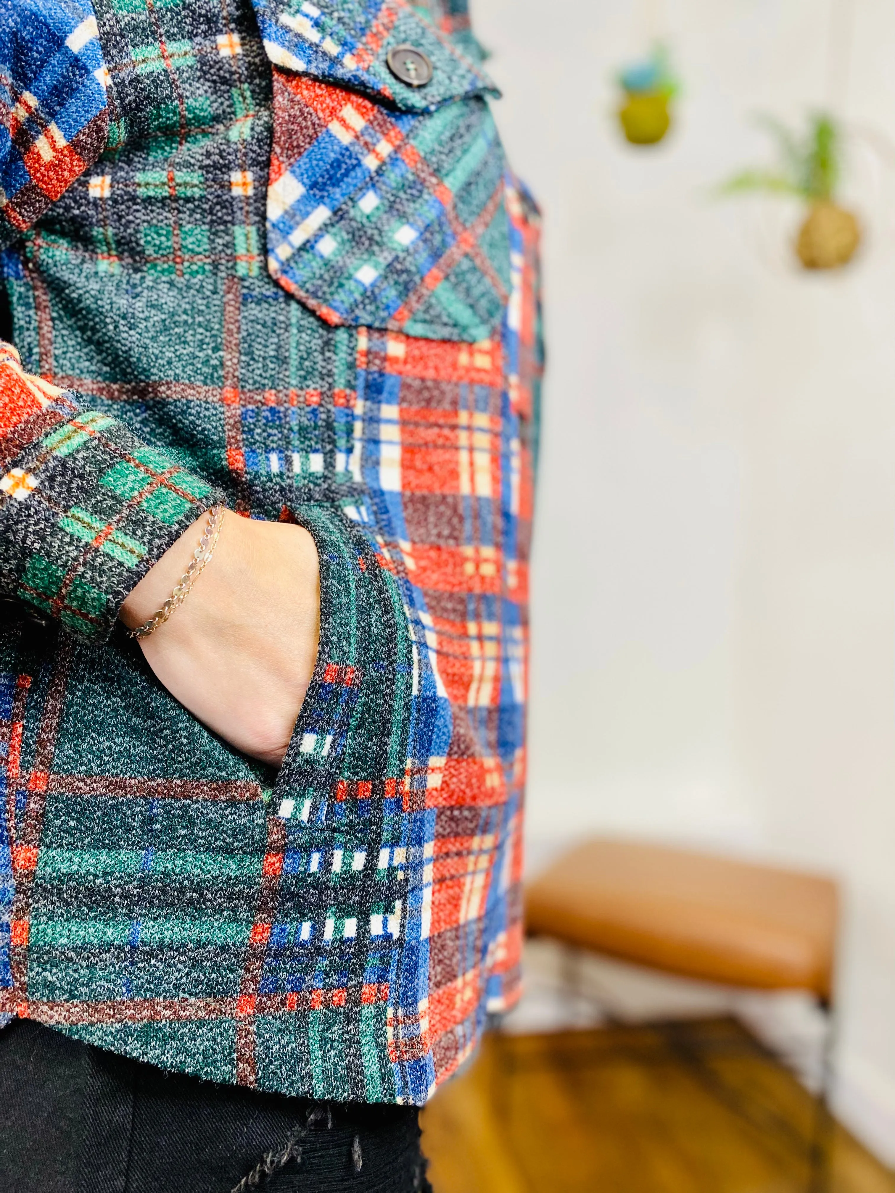 Bonfire Button Up Flannel - Green