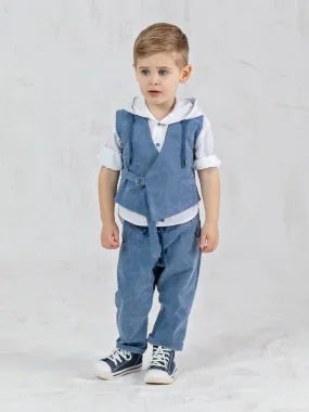 Boy's Trendy denim outfit set 4pcs – MIRON