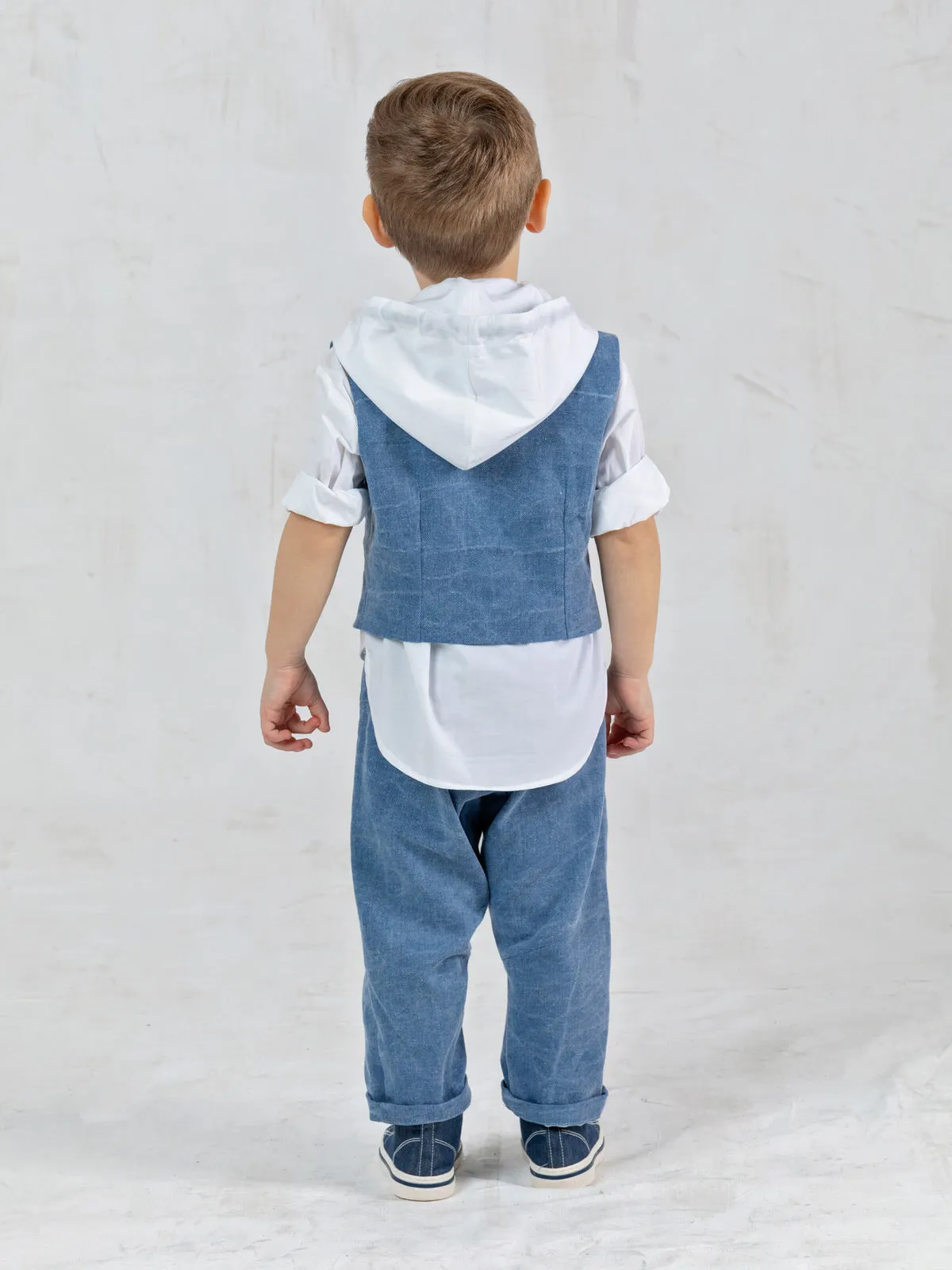 Boy's Trendy denim outfit set 4pcs – MIRON