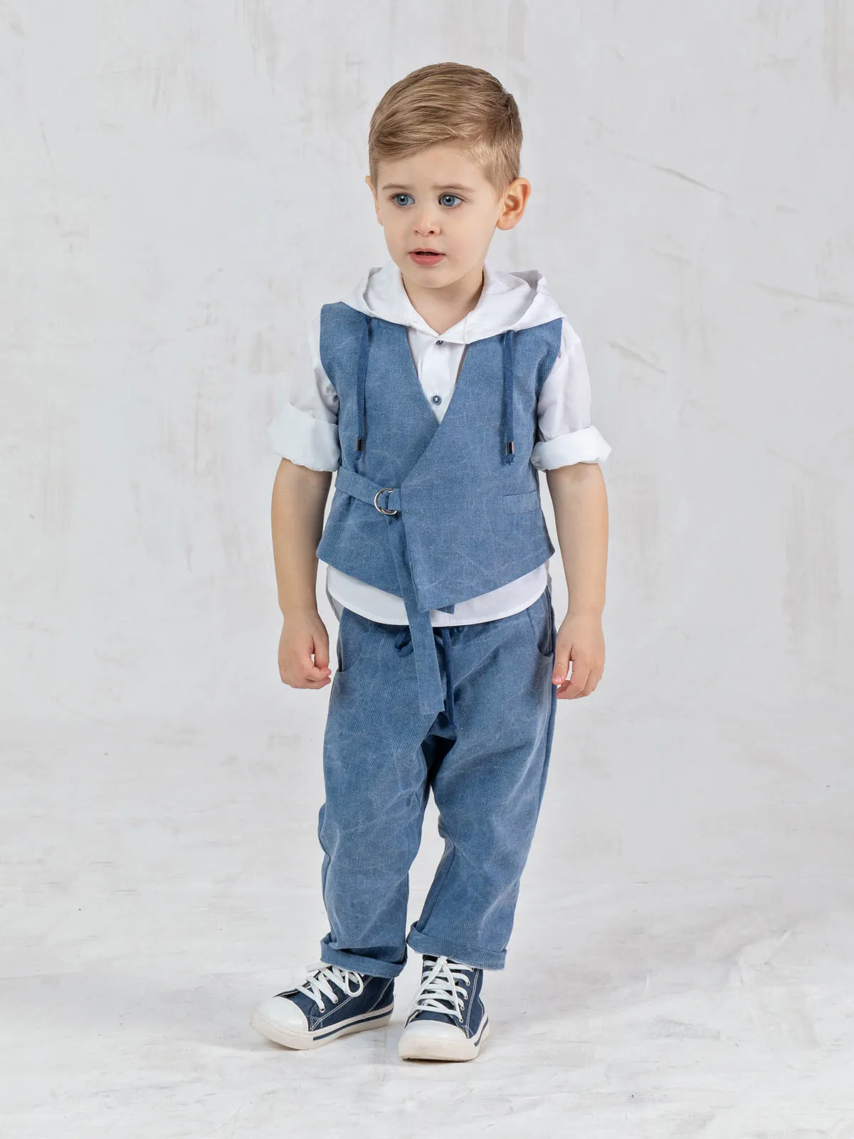 Boy's Trendy denim outfit set 4pcs – MIRON