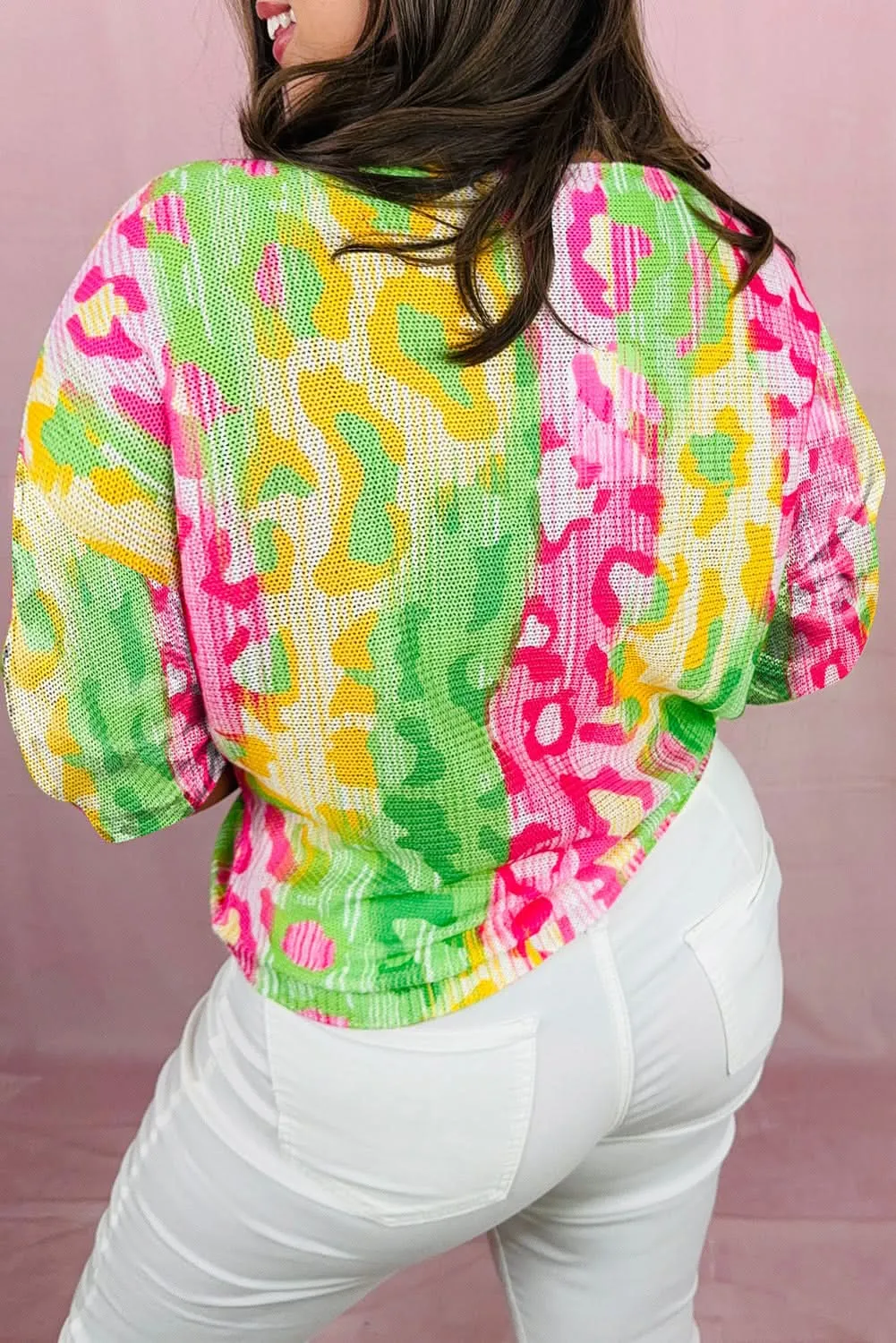 Color block leopard tee - plus size