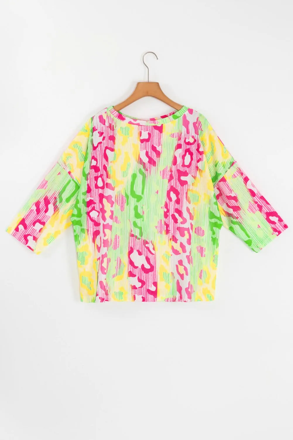 Color block leopard tee - plus size