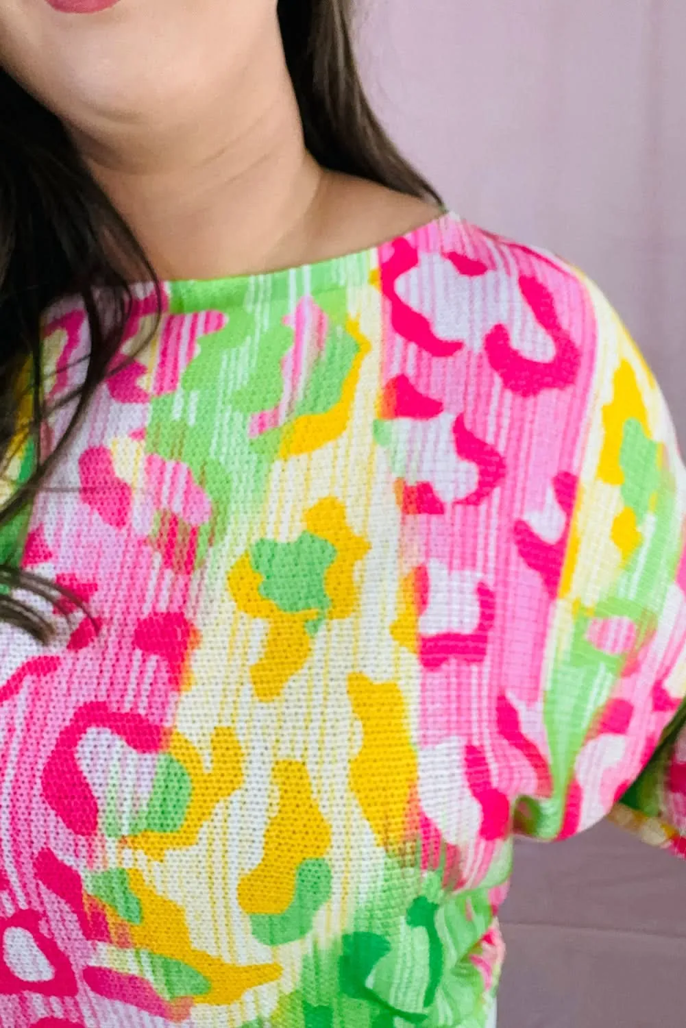 Color block leopard tee - plus size