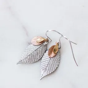 Dainty Mixed Leaves Earrings