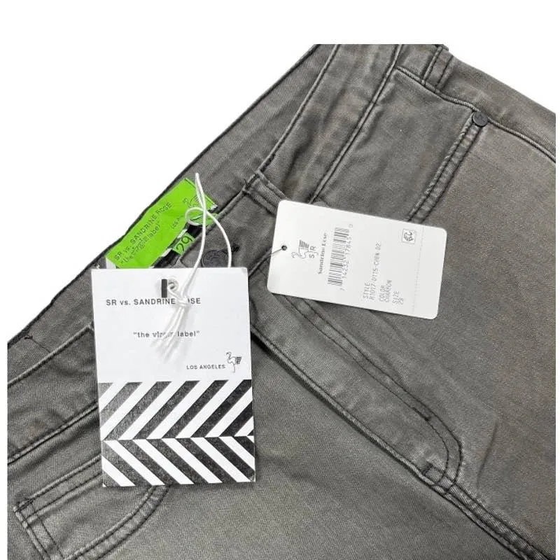 Free People x Sandrine Rose Super Flare Jeans Denim Pants Size 25 Charbon New