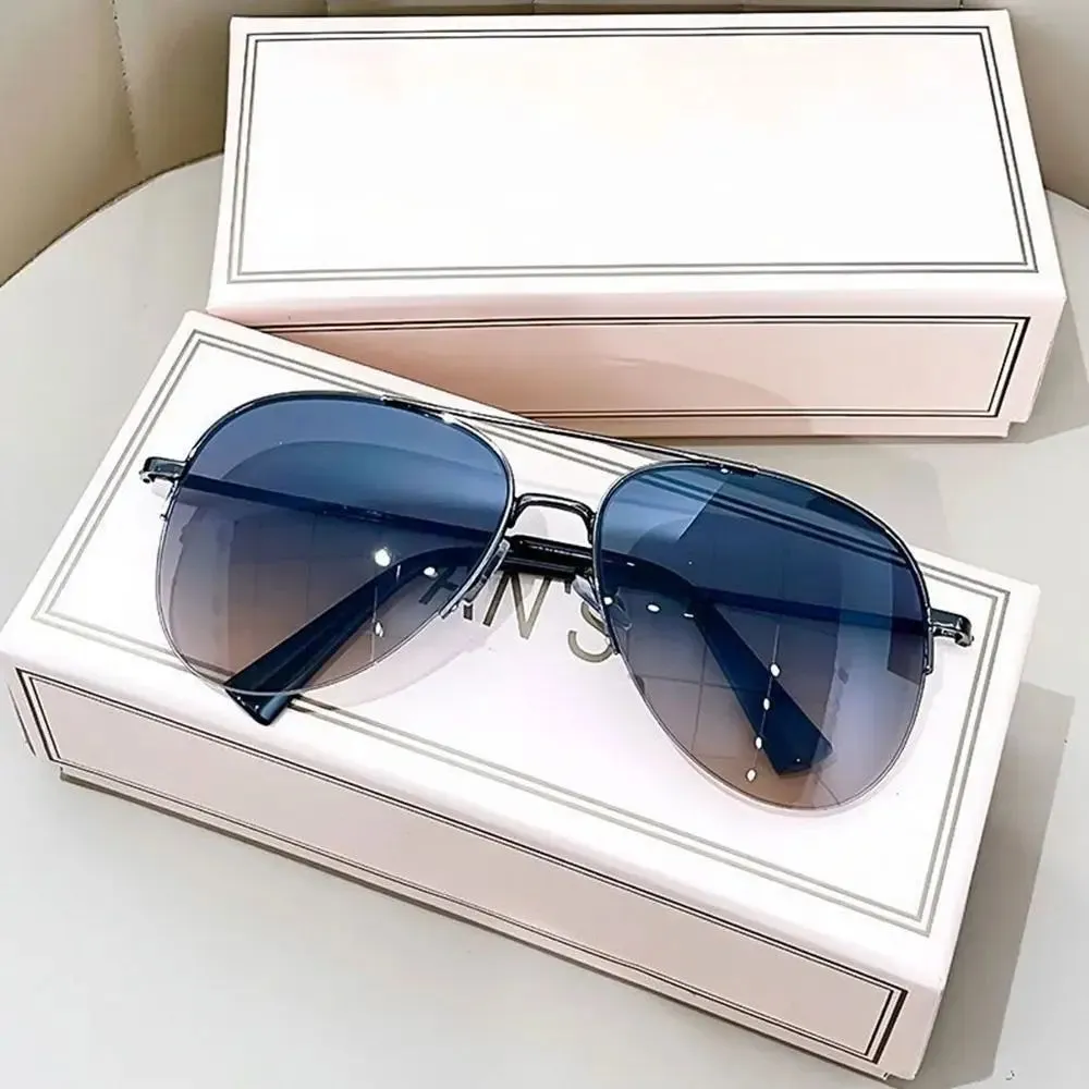 Gradient Sunglasses Trendy Big Frame Pilot Sun Glasses Cycling Driving Shades UV400 Protection Eyewear