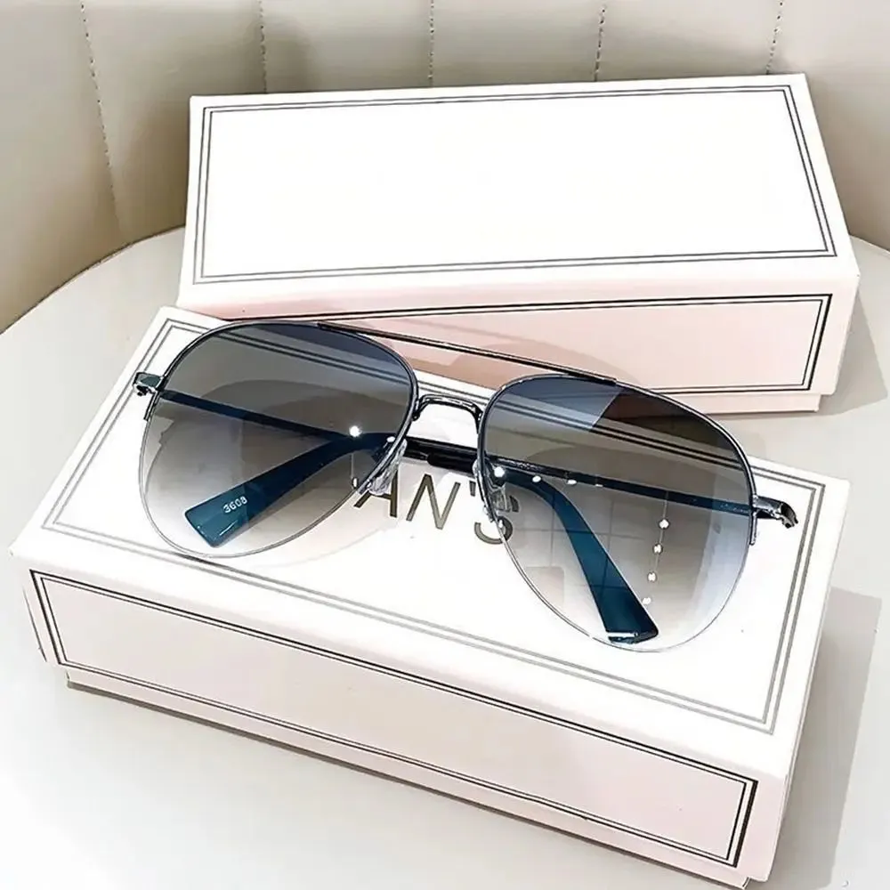 Gradient Sunglasses Trendy Big Frame Pilot Sun Glasses Cycling Driving Shades UV400 Protection Eyewear