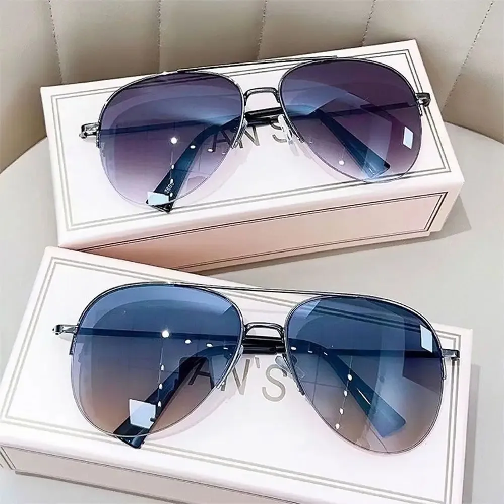 Gradient Sunglasses Trendy Big Frame Pilot Sun Glasses Cycling Driving Shades UV400 Protection Eyewear