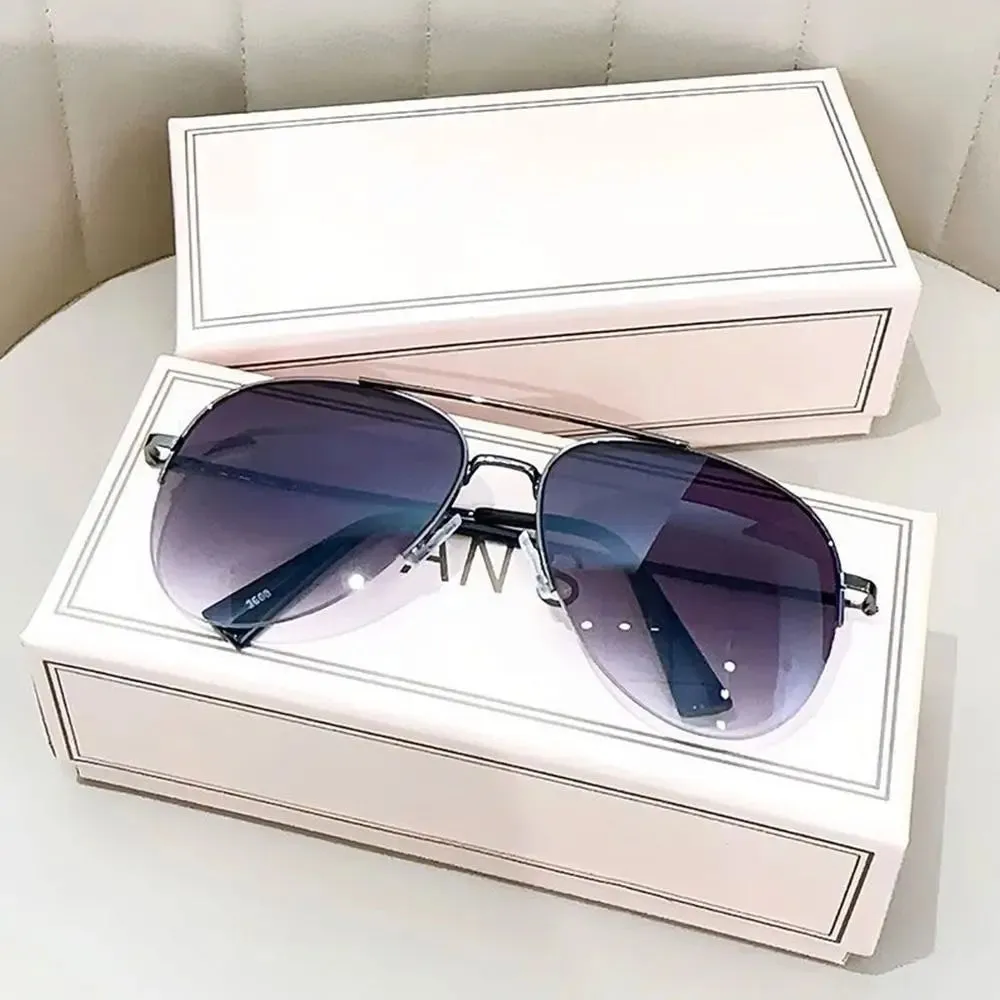 Gradient Sunglasses Trendy Big Frame Pilot Sun Glasses Cycling Driving Shades UV400 Protection Eyewear
