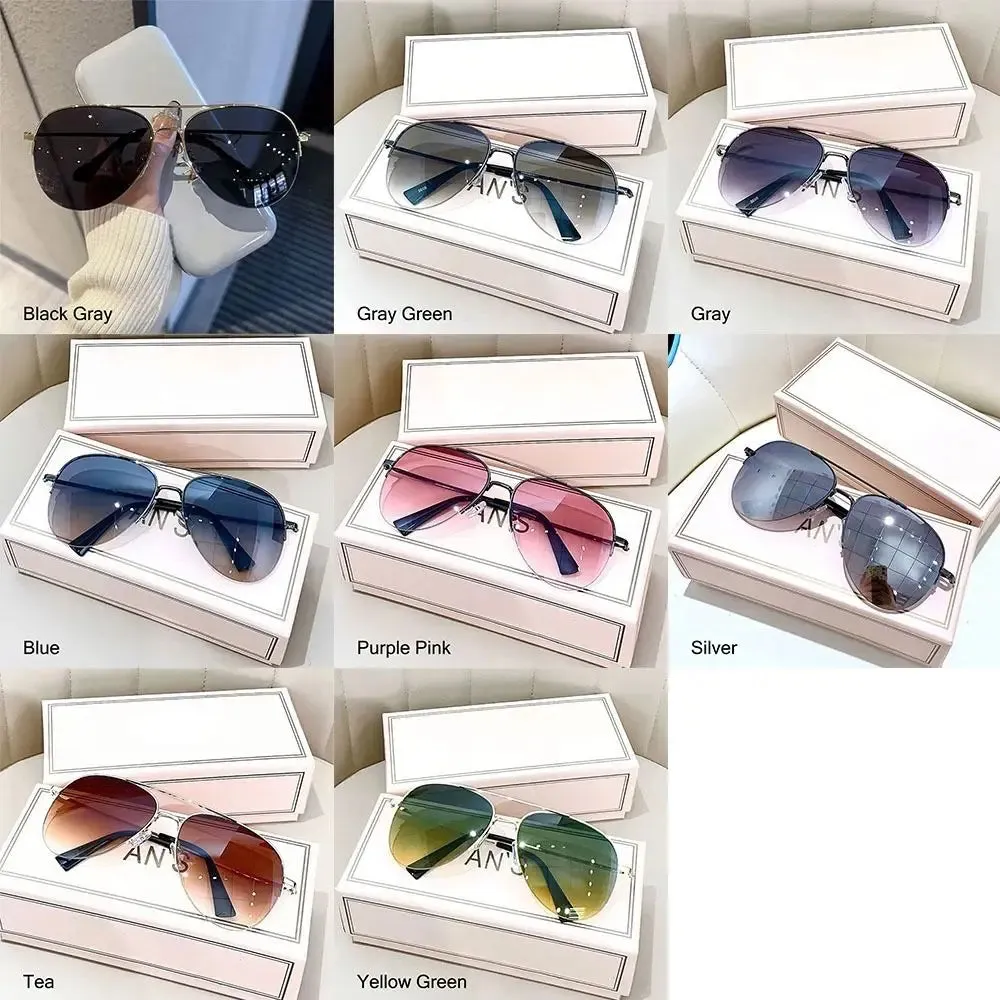 Gradient Sunglasses Trendy Big Frame Pilot Sun Glasses Cycling Driving Shades UV400 Protection Eyewear