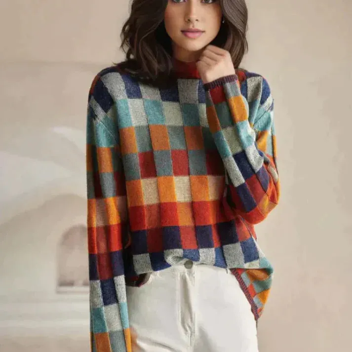 Harriette - Couture patchwork coltrui voor dames
