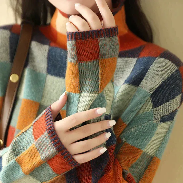 Harriette - Couture patchwork coltrui voor dames