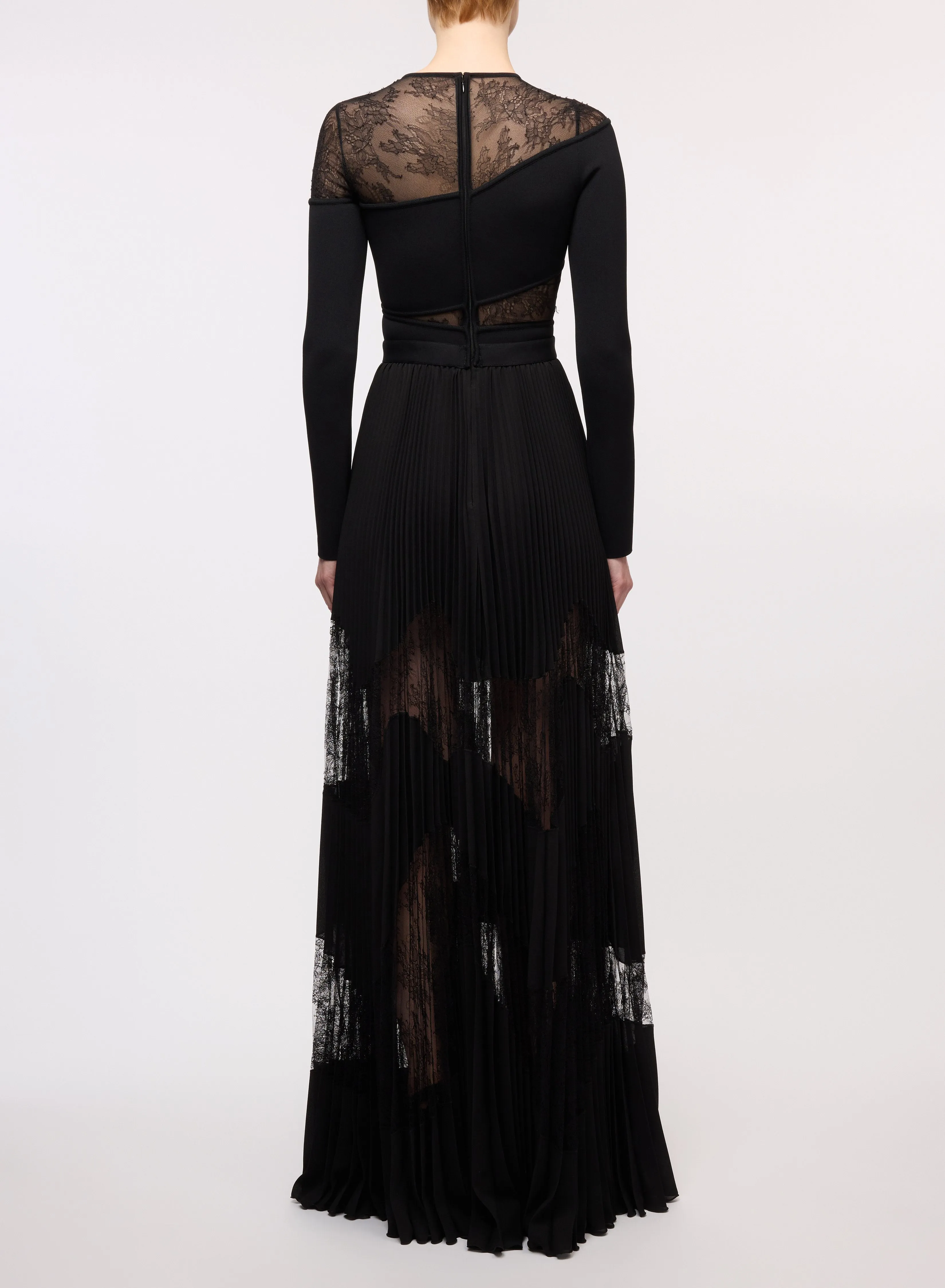 Knit and Lace Long Dress