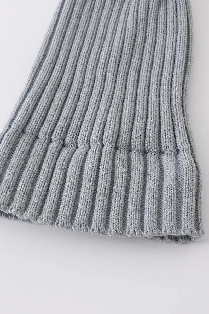 Knit Pom Pom Beanie Kids/Adults | Sage