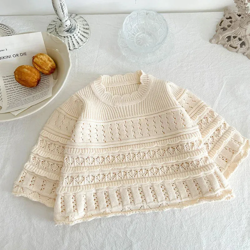 Knitted Baby Girls Suit - 3PCS Outfits Set