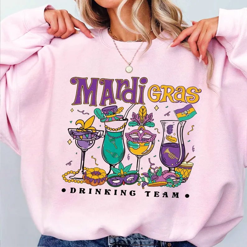 Mardi Gras Drinking Sweatshirts