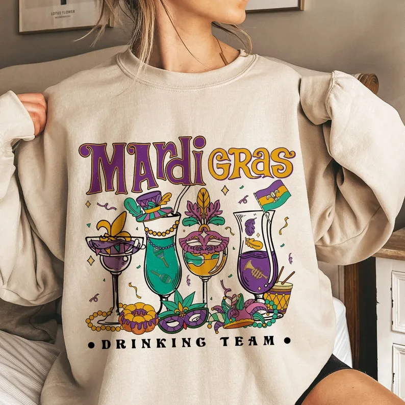 Mardi Gras Drinking Sweatshirts