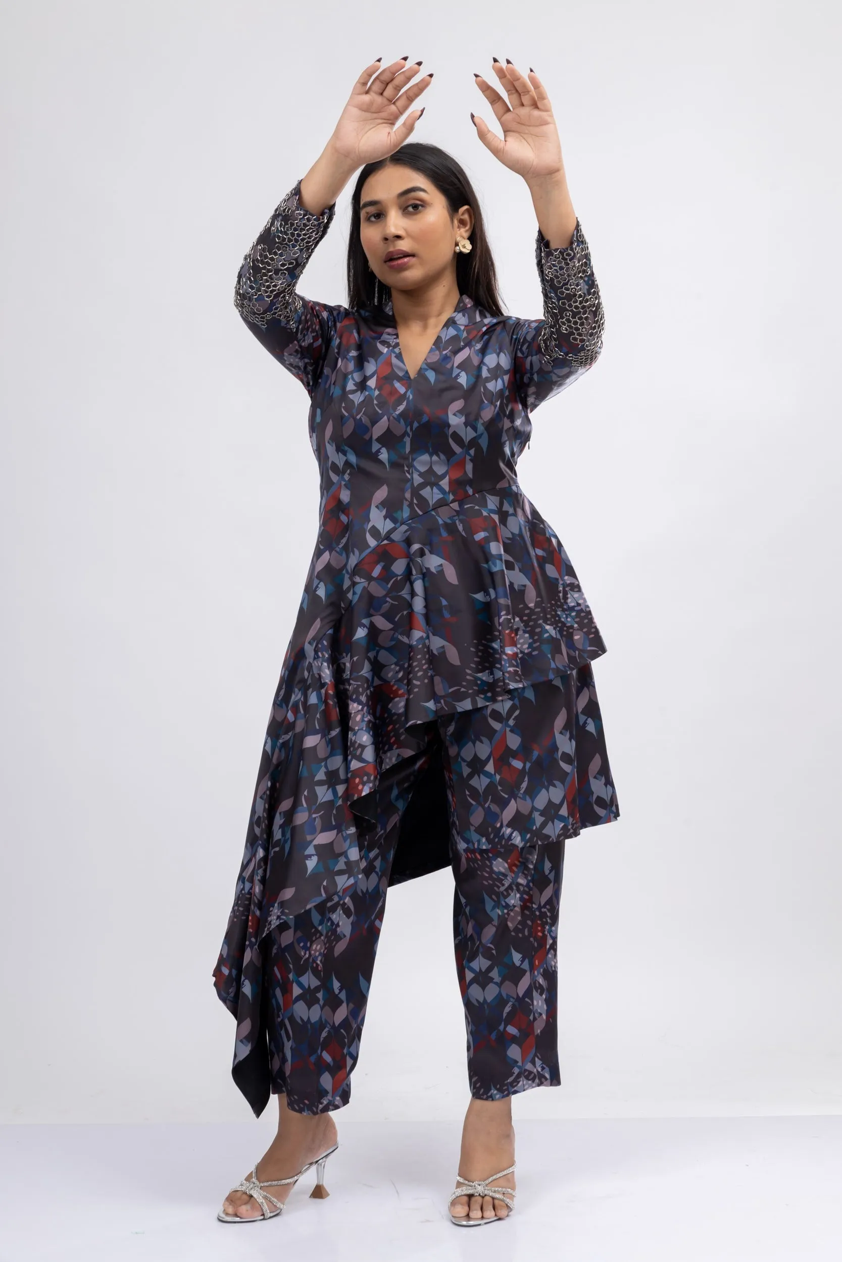 Nighthawks Full Sleeve Printed Co-ord Set