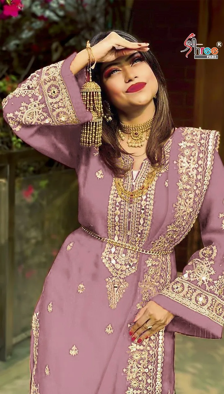 PARTY WEAR DESIGNER SUIT D.NO S-716
