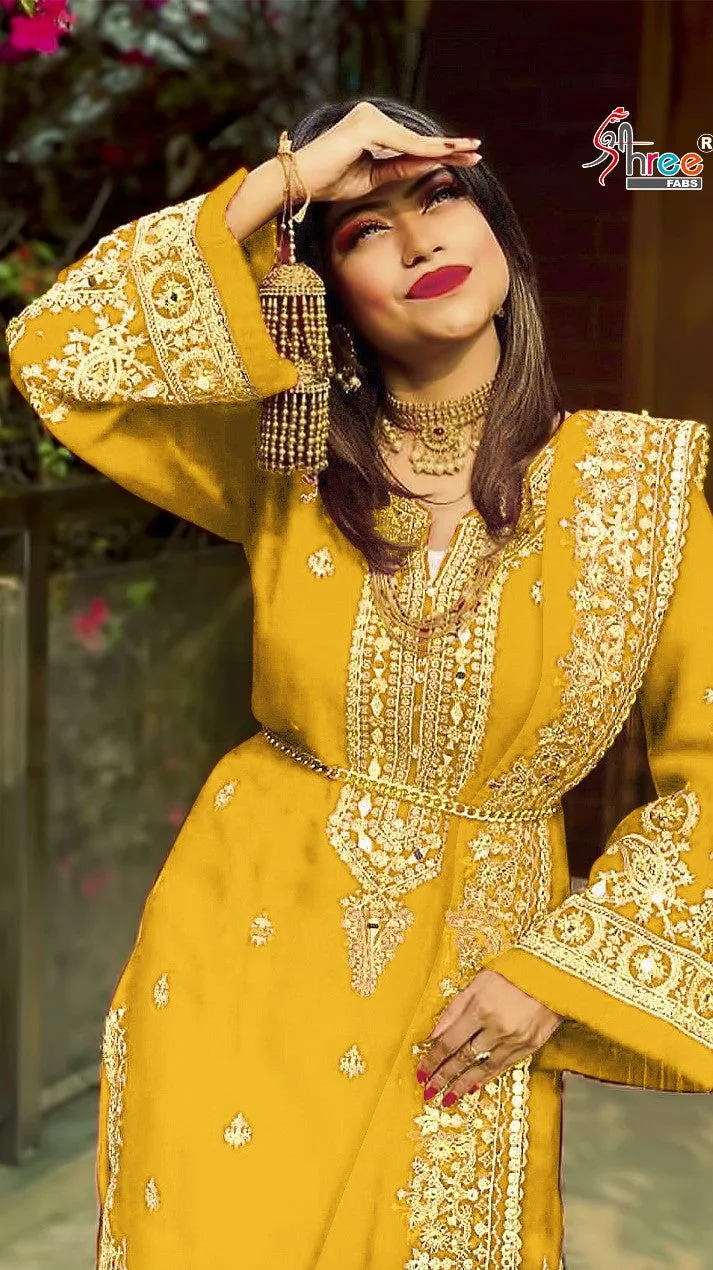 PARTY WEAR DESIGNER SUIT D.NO S-716