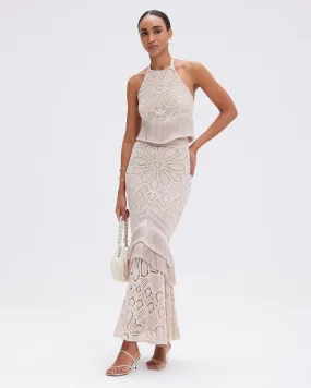 PatBo Flower Crochet Skirt
