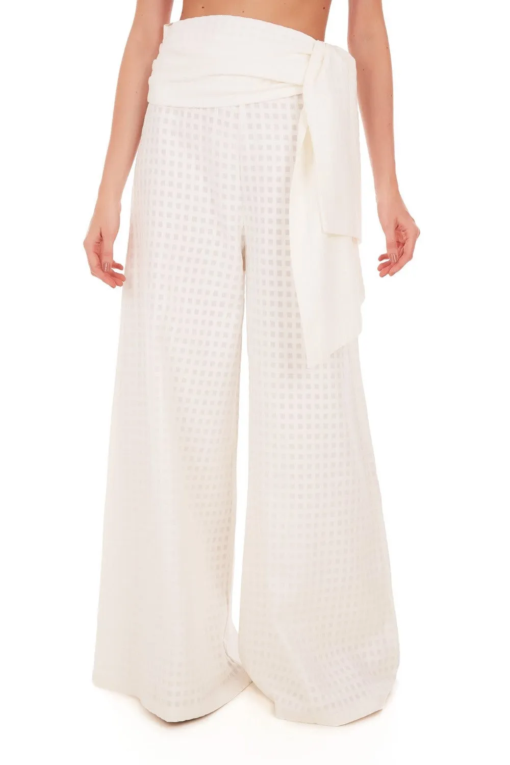 Porto Wide Leg Pants with Sash