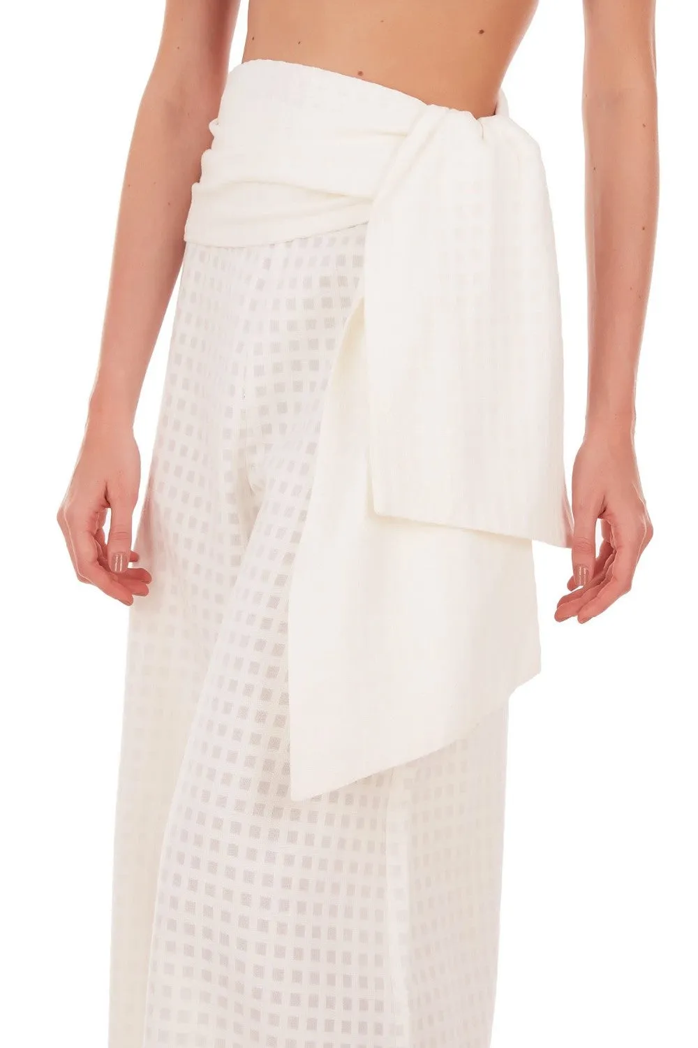 Porto Wide Leg Pants with Sash