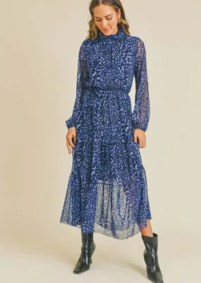 Pretty & Proper Blue Mesh Dress Made in USA