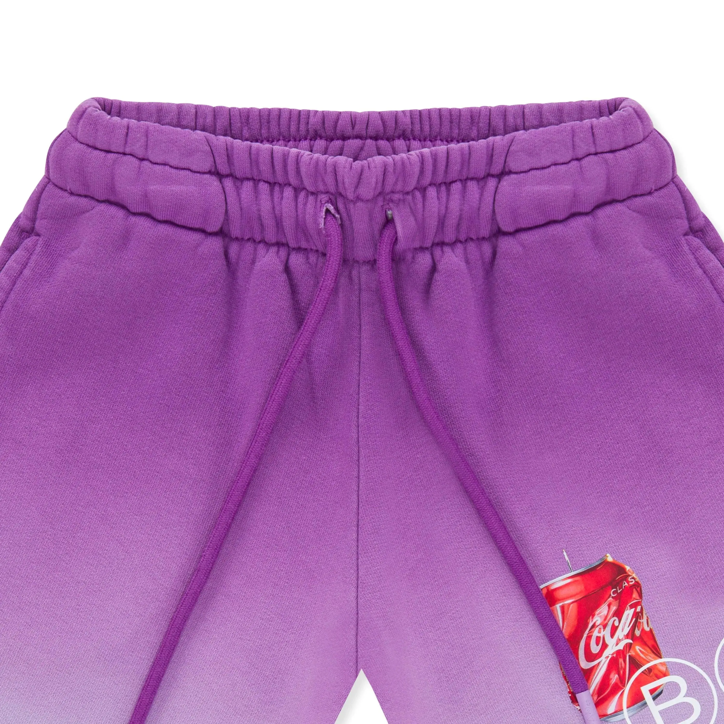 "BAD" Gradient Kids Shorts - Purple