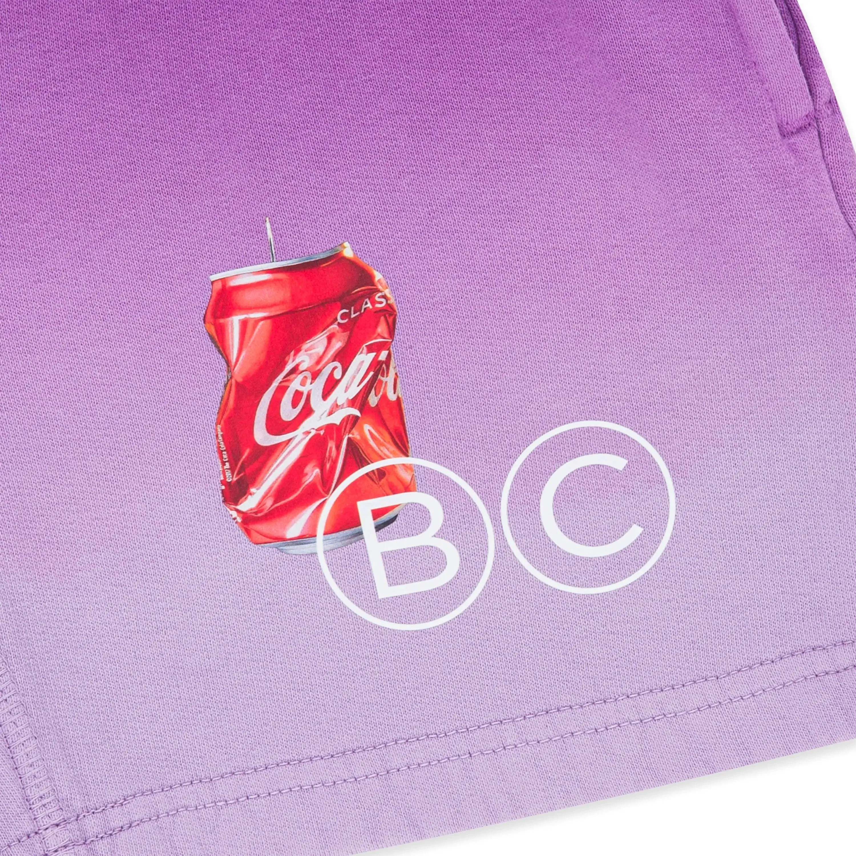 "BAD" Gradient Kids Shorts - Purple