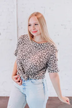 "Rawr" Cold Shoulder Top S-3X