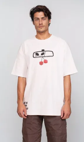 R204822 - We Are Not Alone Oversized Graphic T-Shirt  White