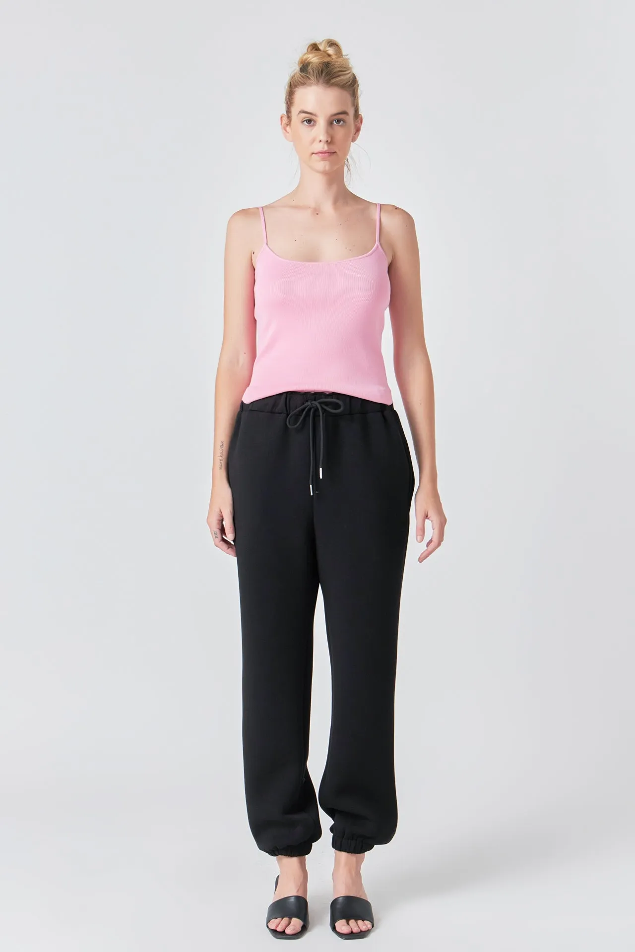 Round Hem Knit Tank Top