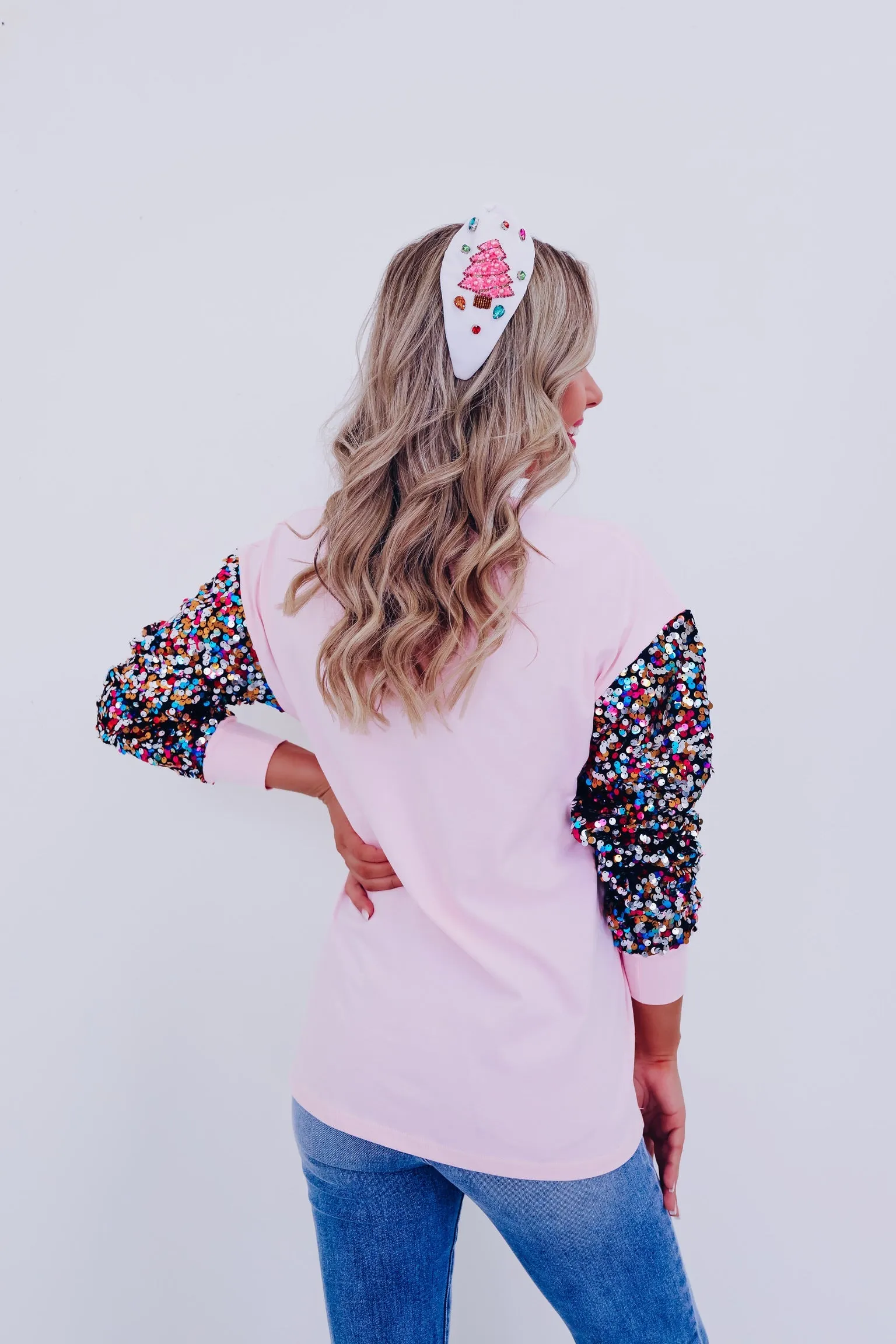 Santa Ho Ho Ho Sequin Graphic Tee