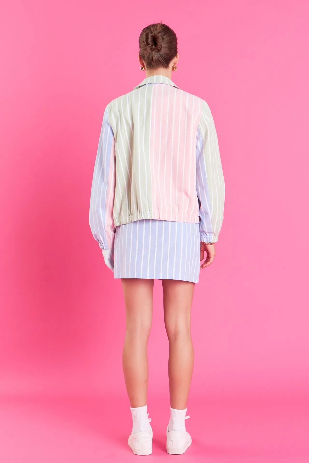 Stripe Color Block Jacket