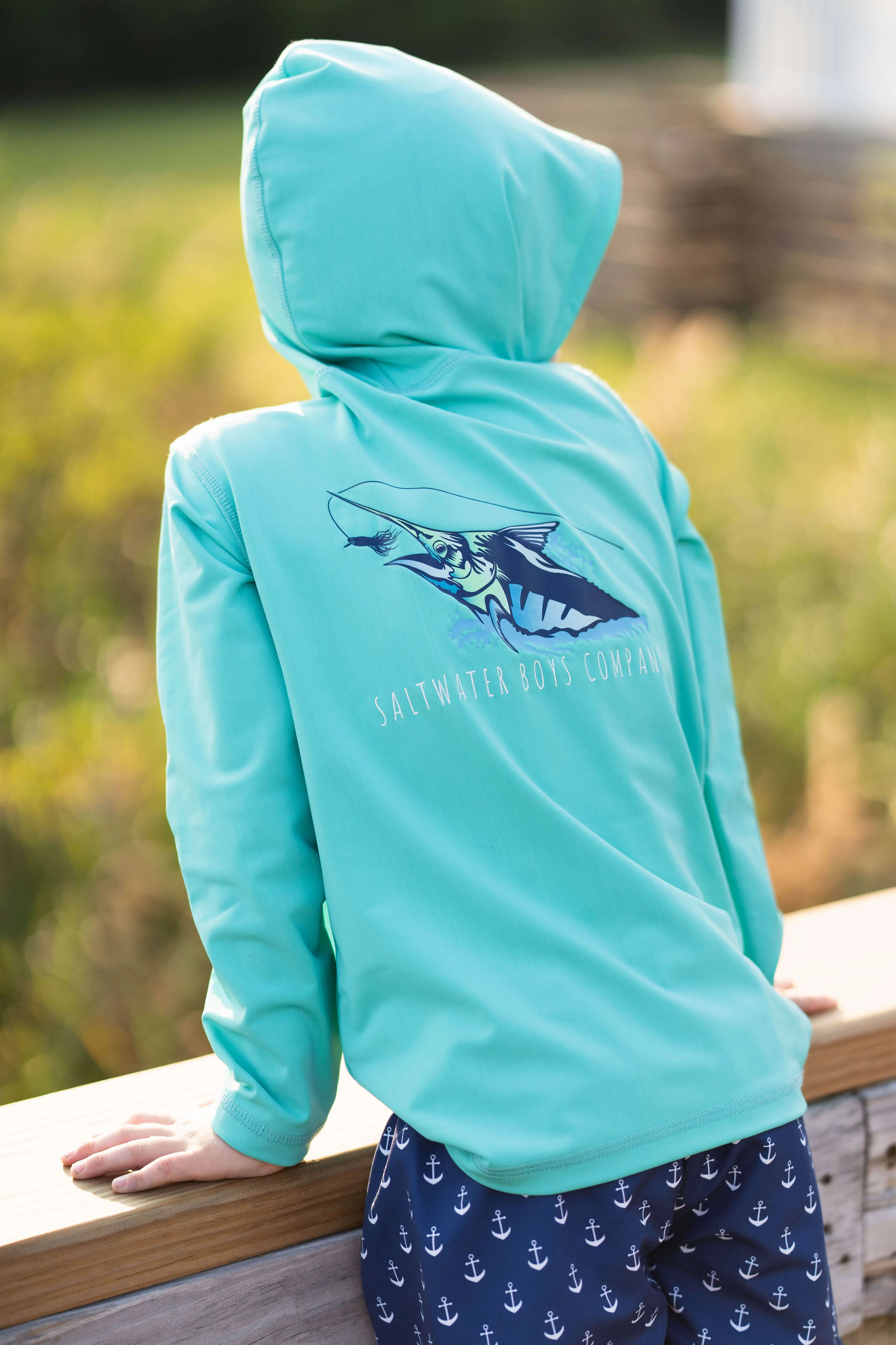 Striped Marlin Performance Hoodie