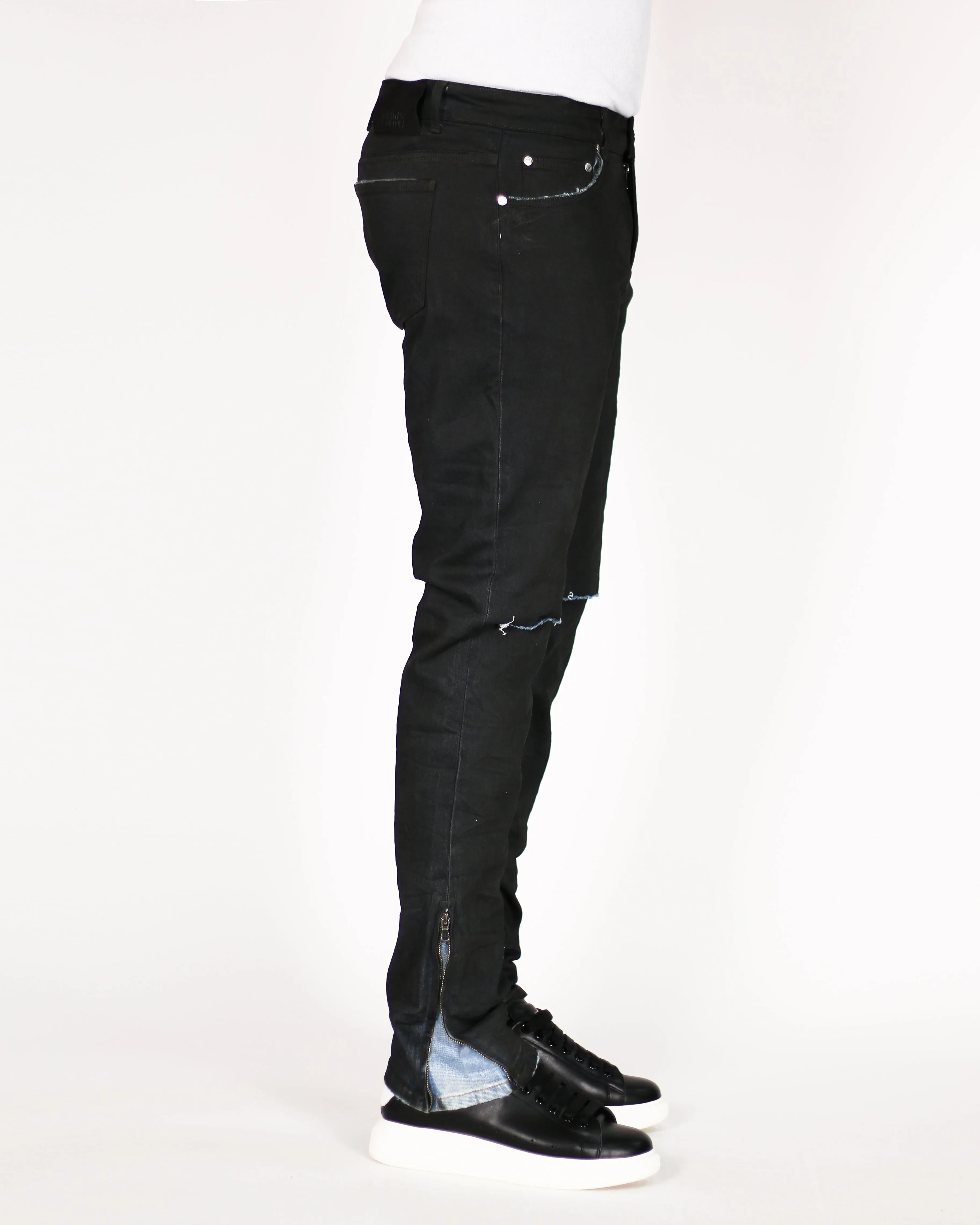 Trinity Kays Kulture Dye Coat  Men's Ankle Zipper Skinny Jeans