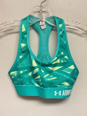 Under Armour Size 6 Green Nylon Girls Work-Out Tops