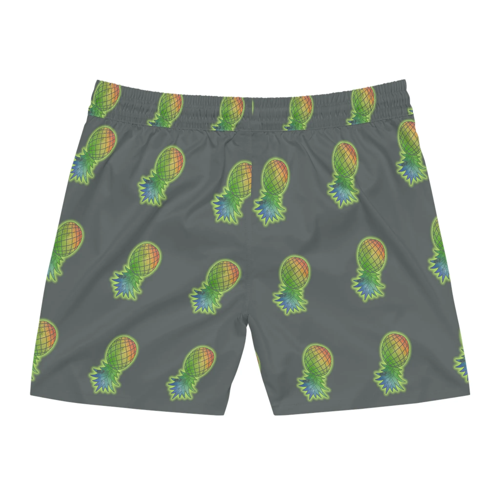 Upside Down Pineapple Men's Mid-Length Swim Shorts (AOP)