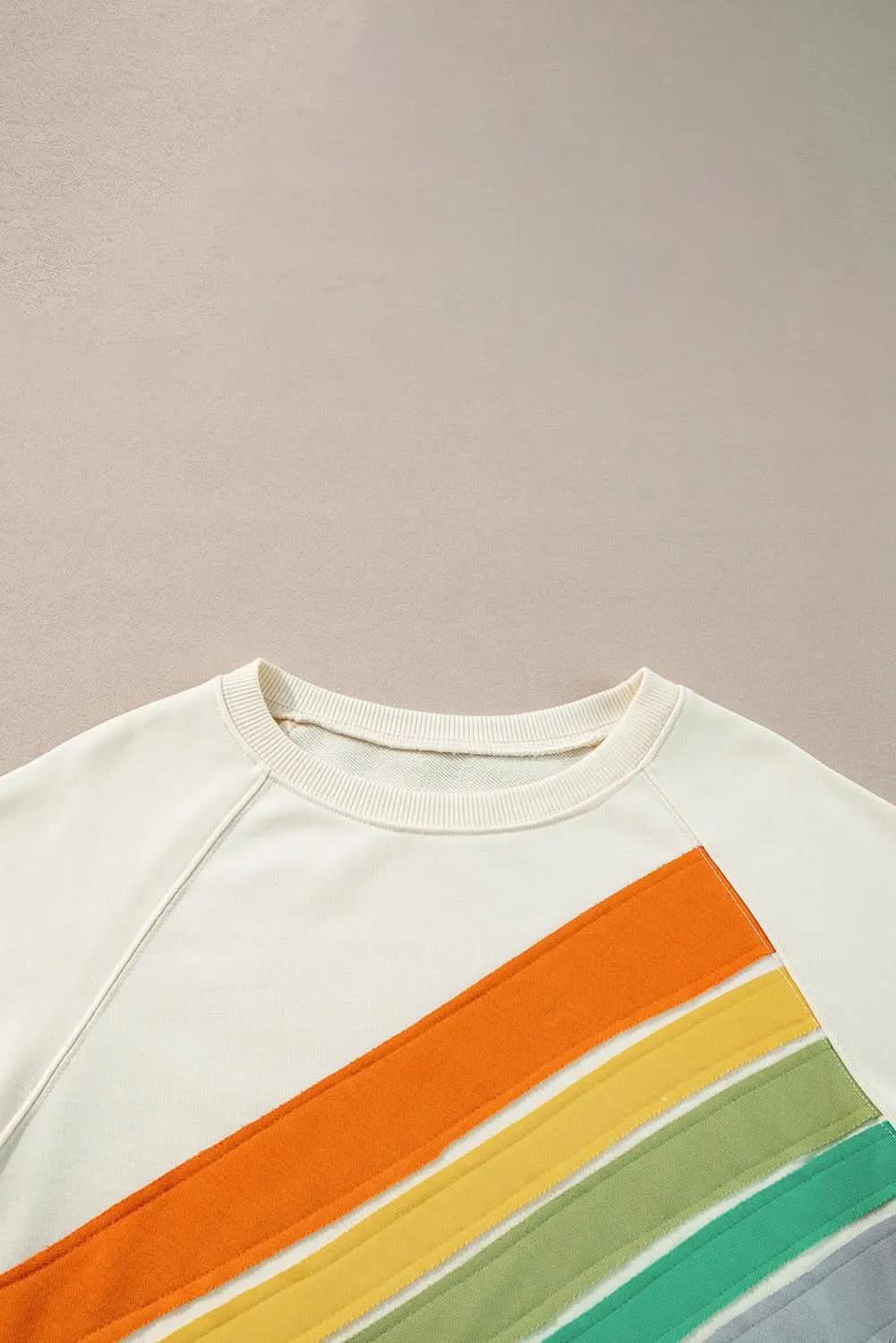 Vibrant plus size rainbow sweatshirt