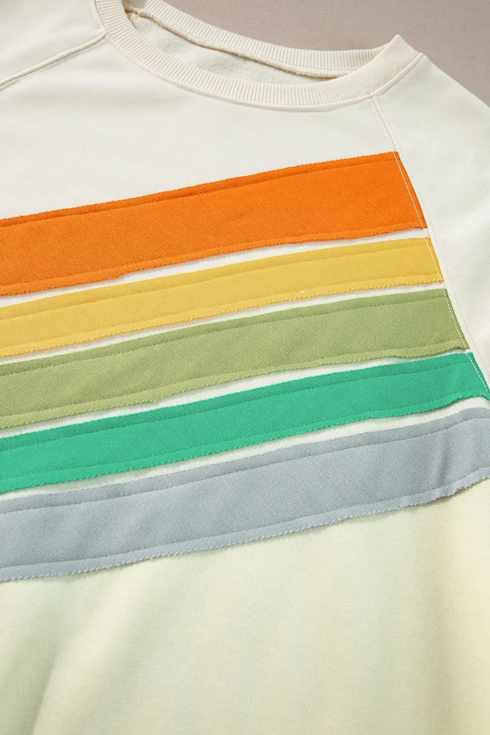 Vibrant plus size rainbow sweatshirt