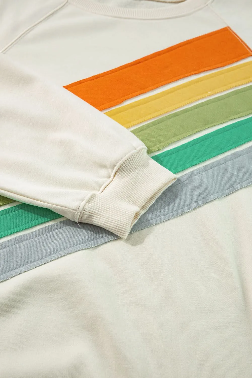 Vibrant plus size rainbow sweatshirt